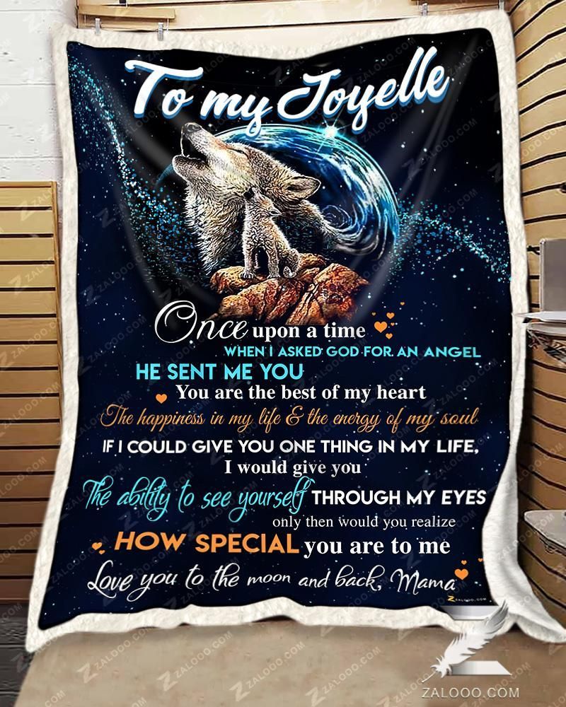 Wolf To My Joyelle I Asked God Sherpa Fleece Blanket