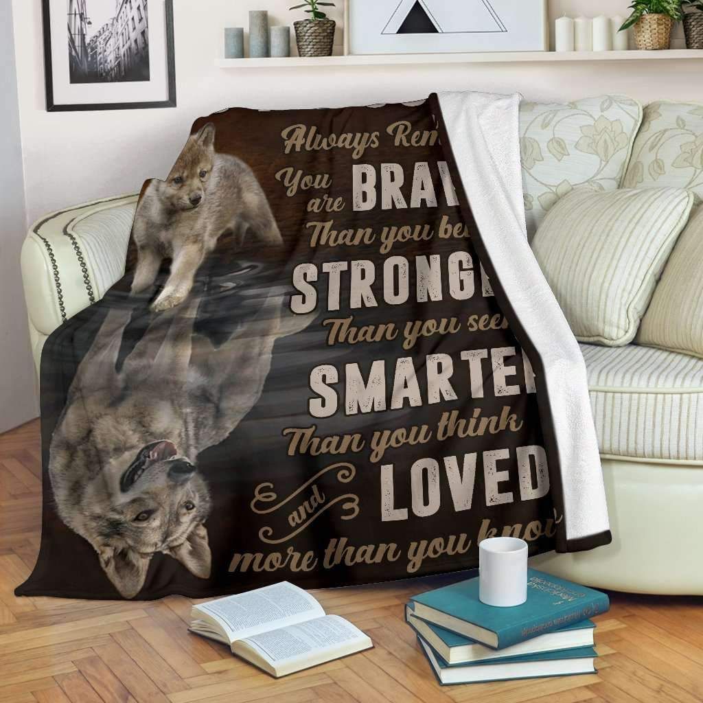 Wolf To My Son Sherpa Fleece Blanket