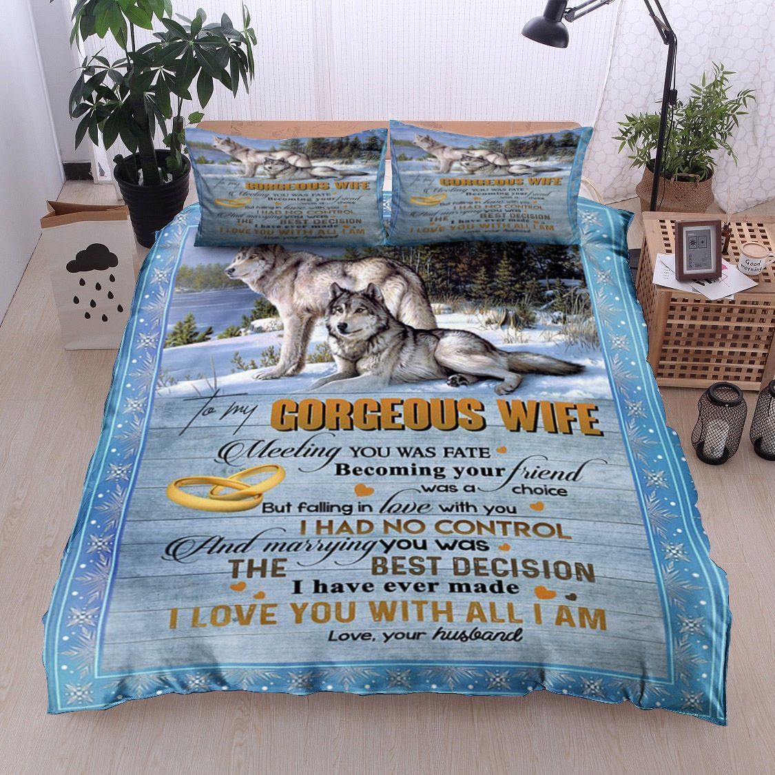 Wolf To My Wife Bedding Set