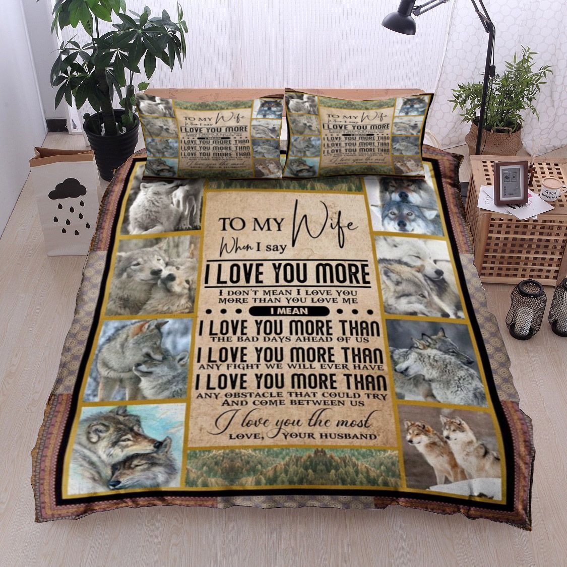 Wolf To My Wife Bedding Set
