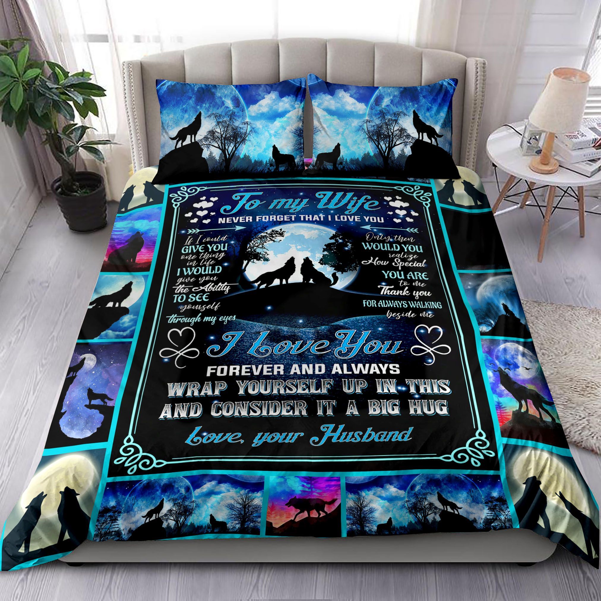 Wolf To My Wife I Love You Bedding Set