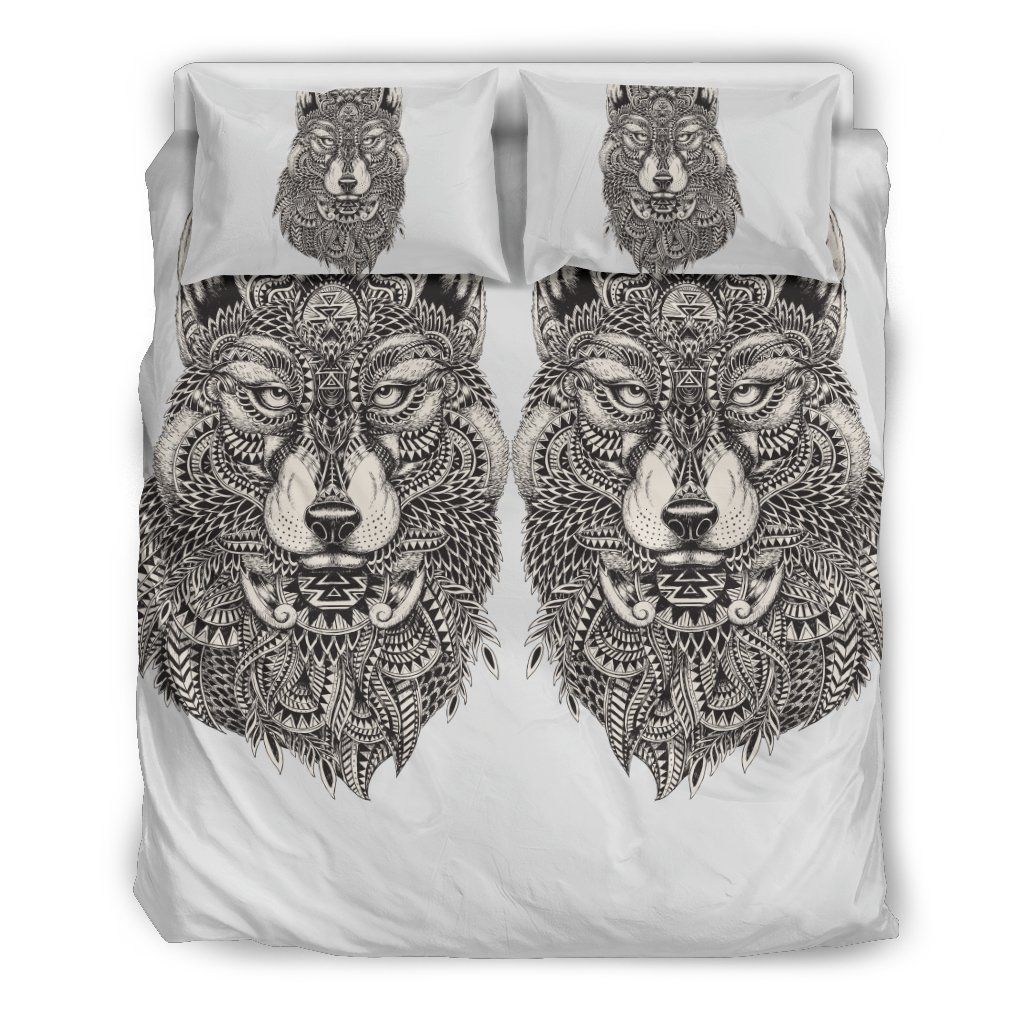 Wolf Tribal Bedding Set