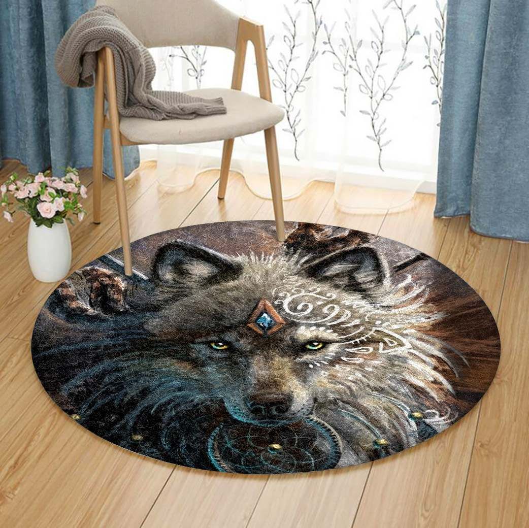 Wolf Round Carpet