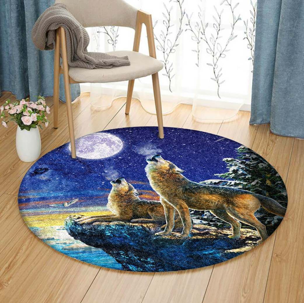 Wolf Round Carpet