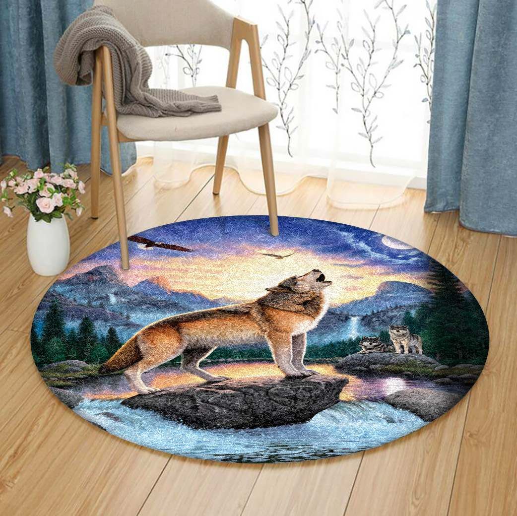 Wolf Round Carpet