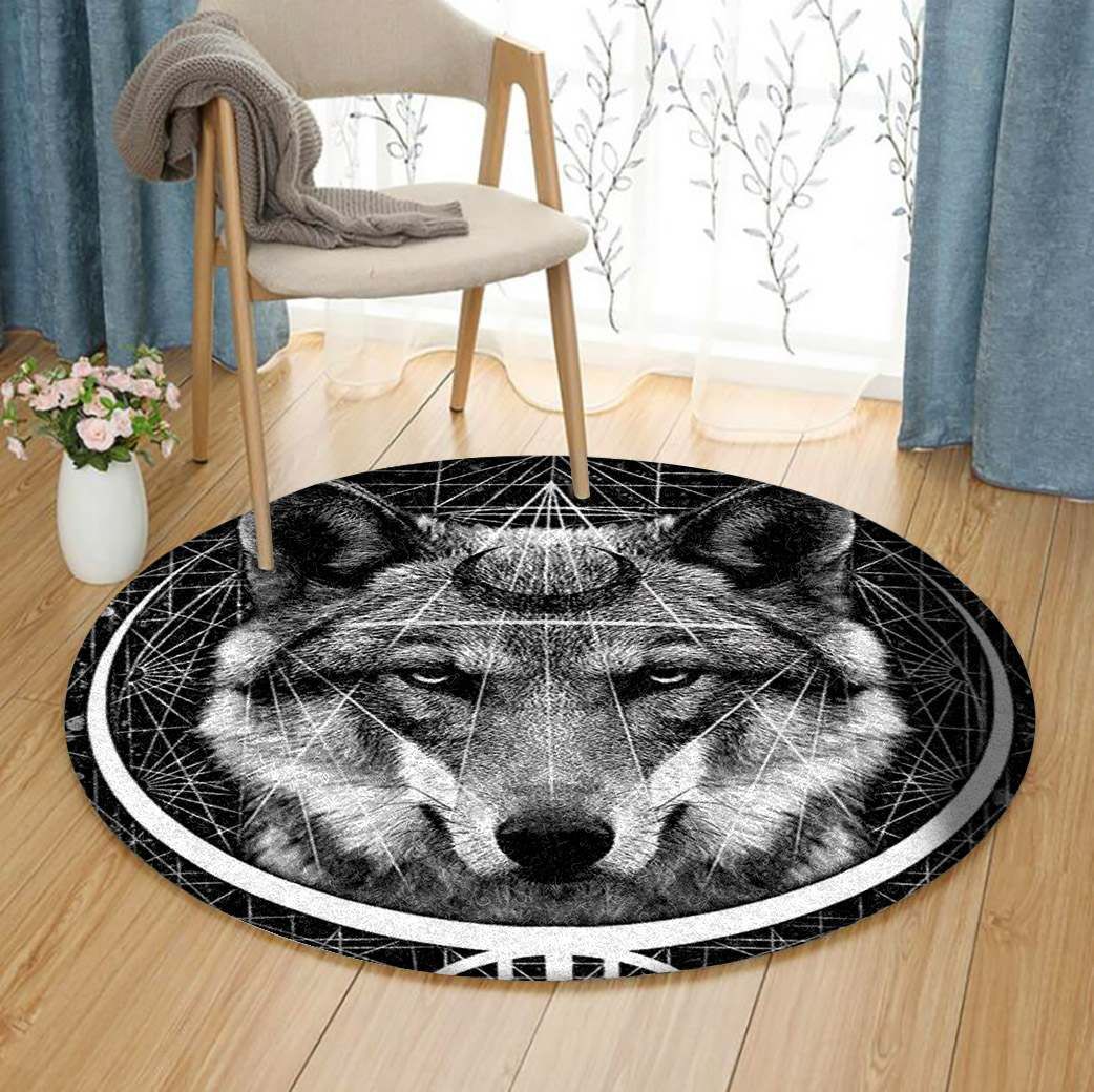 Wolf Round Carpet