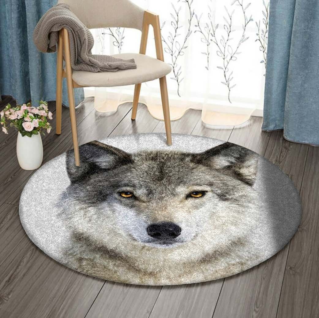 Wolf Round Carpet