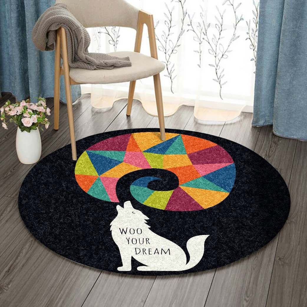 Wolf Round Carpet