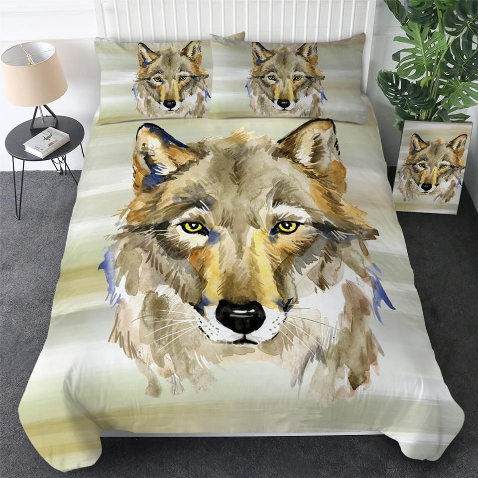 Wolf  Watercolour Bedding Set