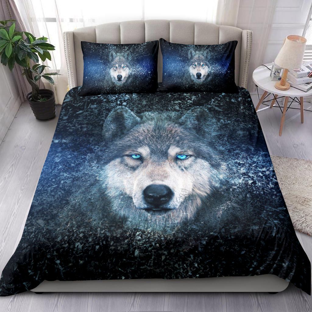 Wolf With Decay Effect Bedding Set