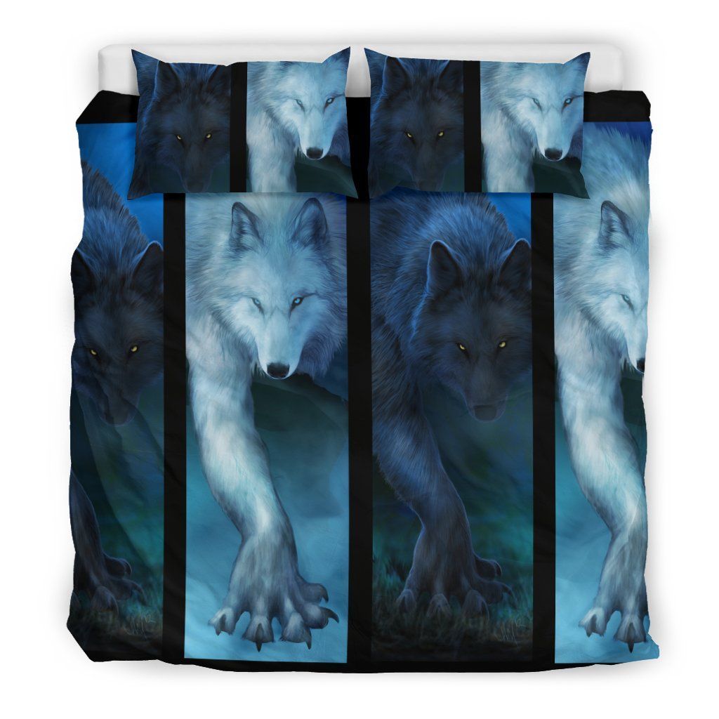 Wolf With Red Eyes Bedding Set