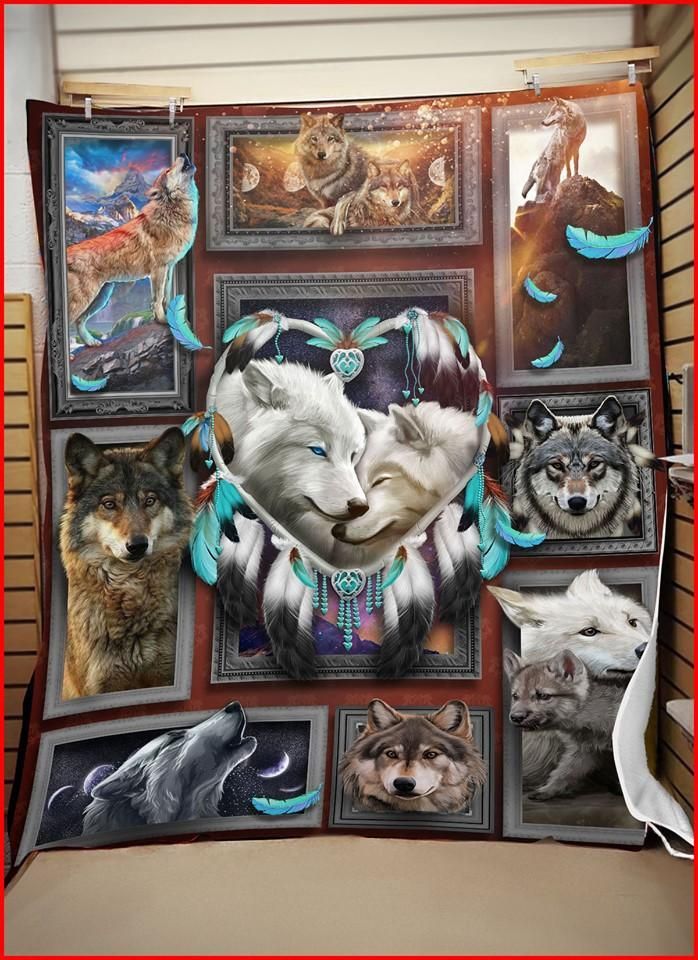 Wolf Wolf Love Quilt Blanket DHC3112996TD