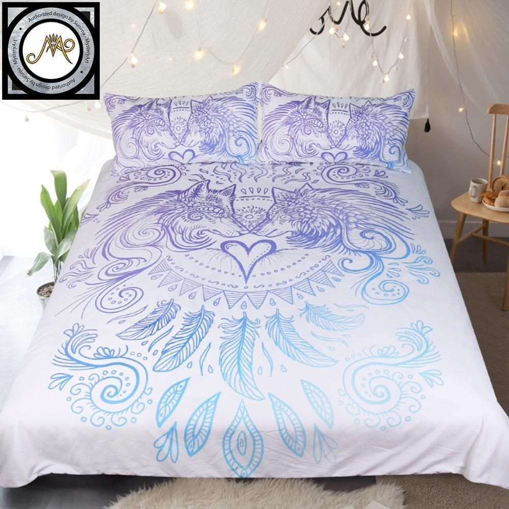 Wolves Heart Bedding Set