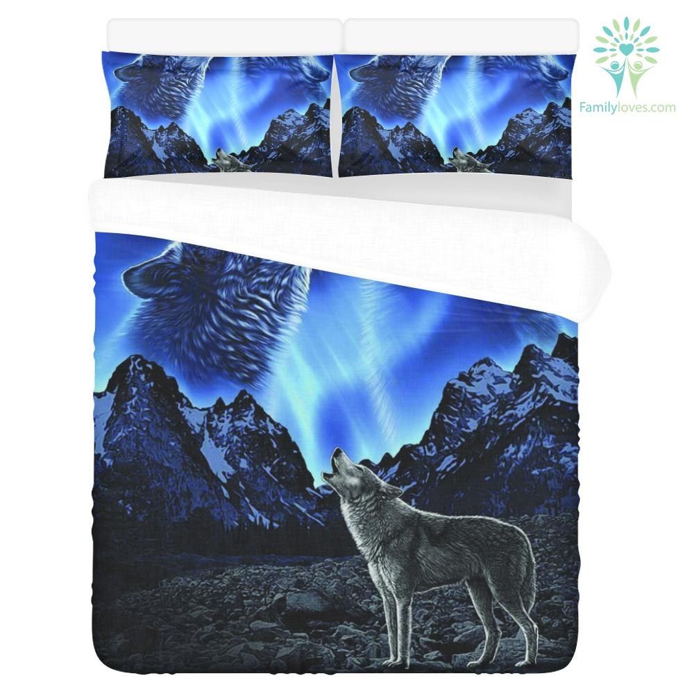 Wolves Howling Moon Bedding Set