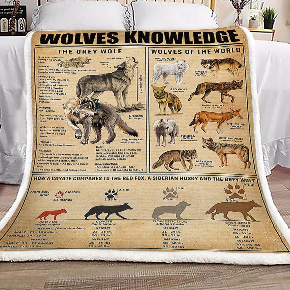 Wolves Knowledge Sherpa Fleece Blanket