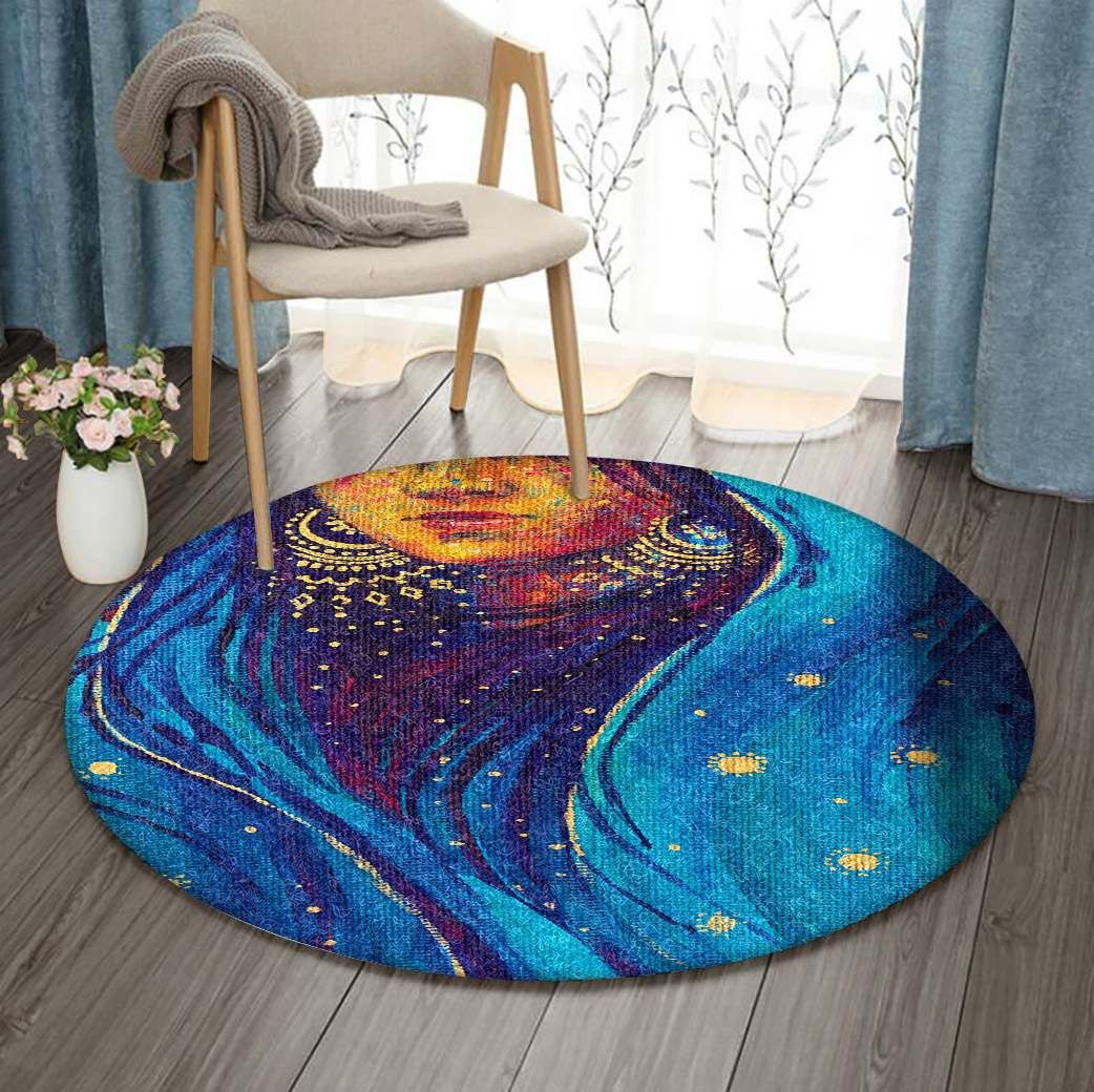 Woman Shaman Round Carpet