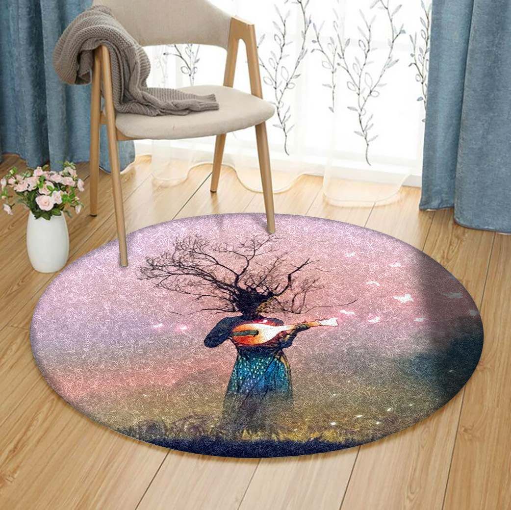 Woman Tree Of Life Round Carpet