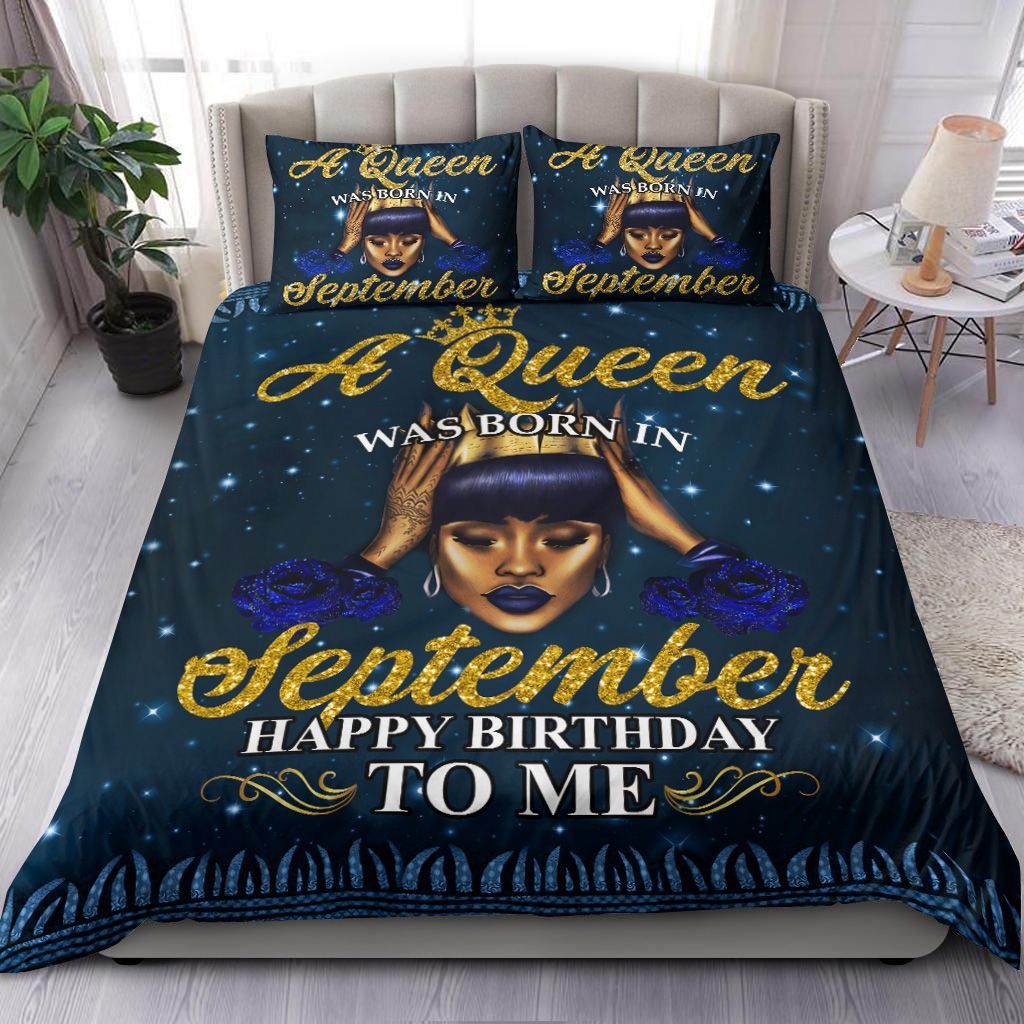 Womens Queens Are Born In September Birthday Bedding Set