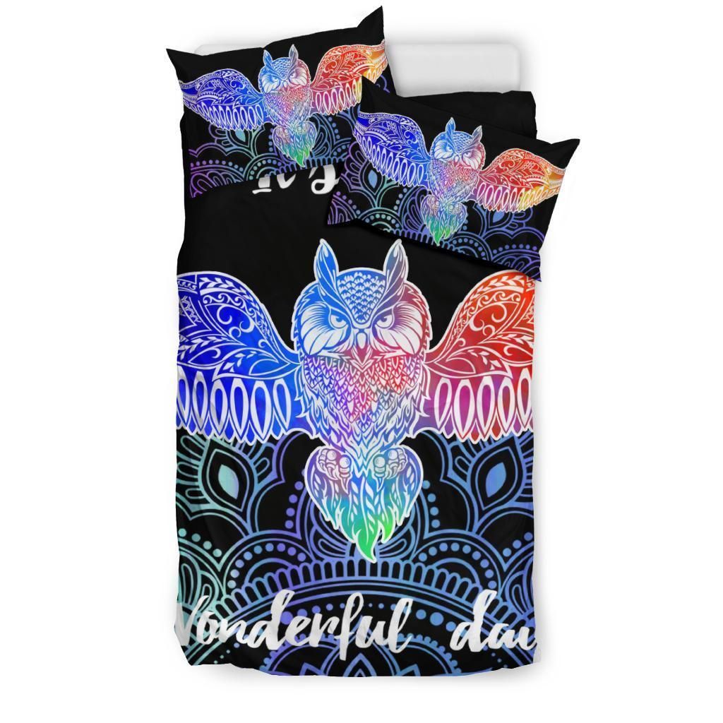 Wonderful Day Colorful Owl Bedding Set