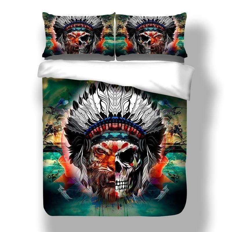 Wongs Bedding Egypt King Muilt Color Skull  Bedding Set