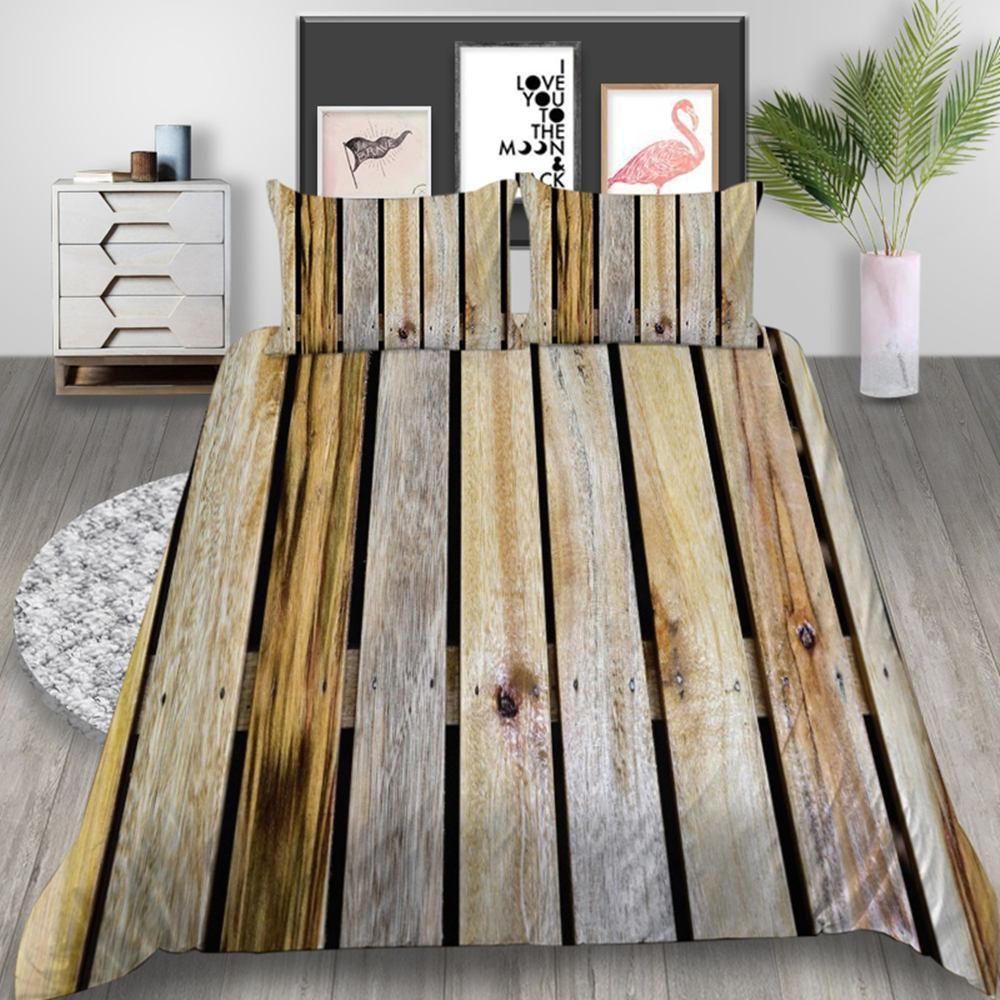 Wooden Board Bedding Set