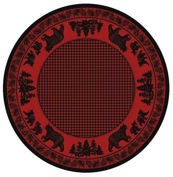 Woodland Bear Round Carpet