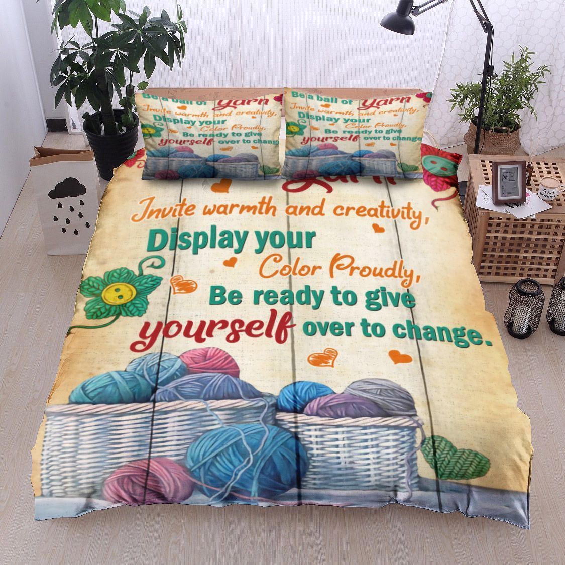 Wool Roll Be A Ball Of Yarn Knitting Bedding Set