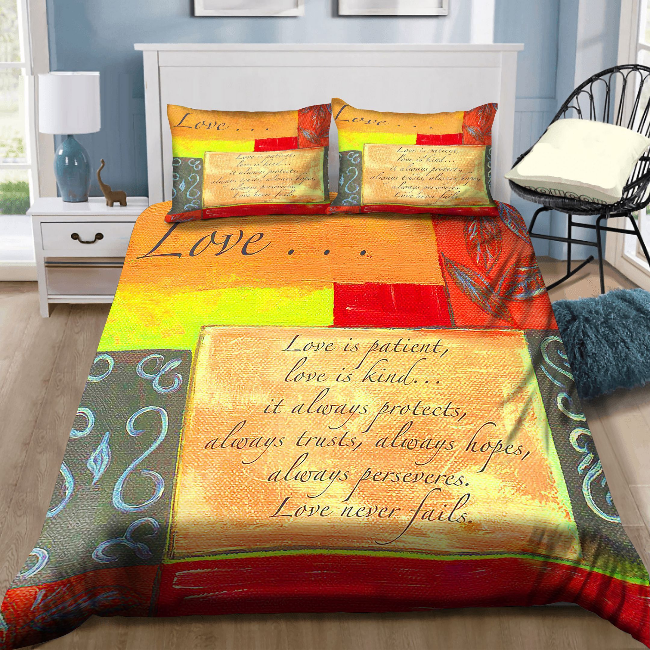 Words To Live Bedding Set