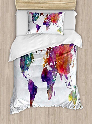 World In White Bedding Set