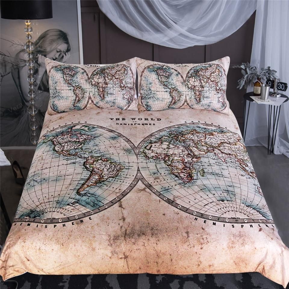 World Map Bedding Set