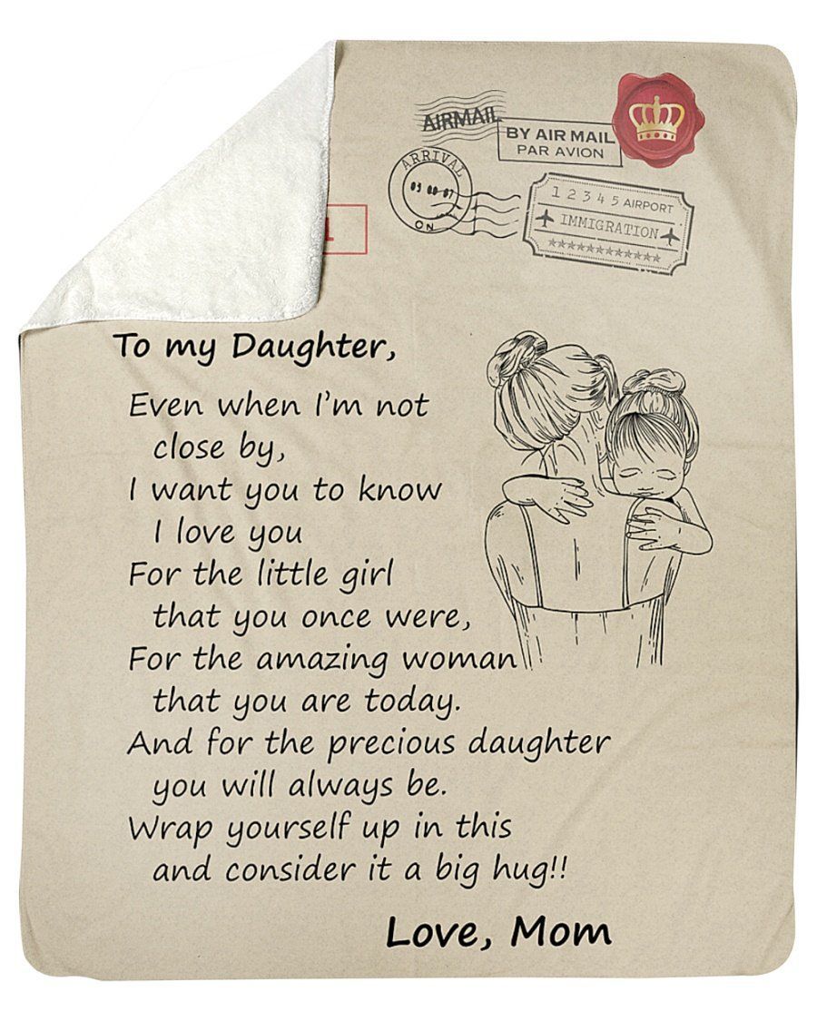 Wrap Yourself Up In This I Love U Fleece Blanket Mom To Daughter Sherpa Blanket
