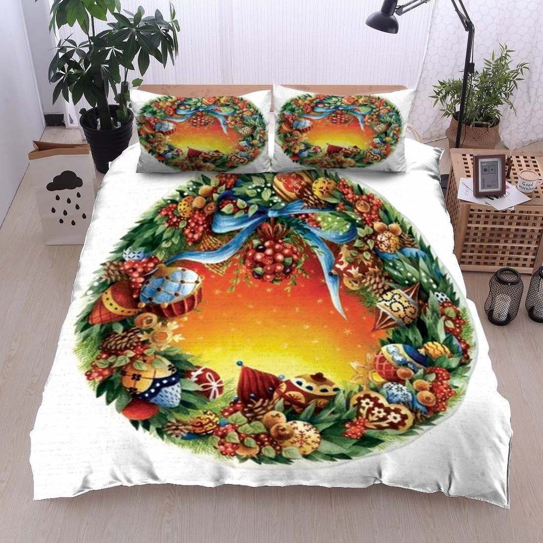 Wreath Christmas Bedding Set