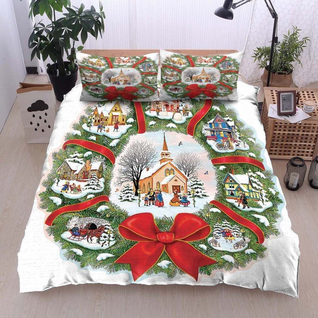 Wreath Christmas Bedding Set