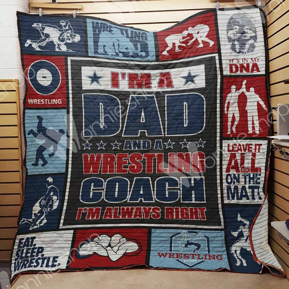 Wrestling Dad Quilt Blanket DHC1102454TD