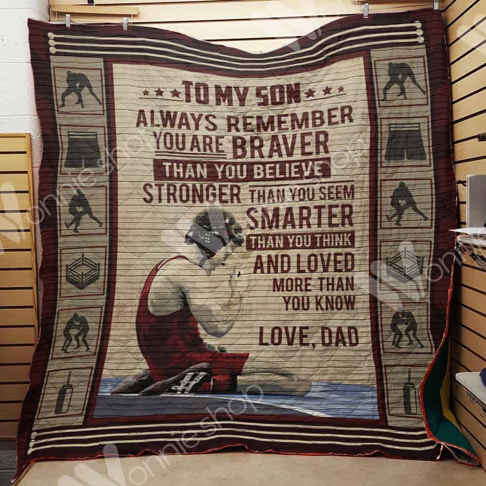 Wrestling Dad Quilt Blanket DHC1102470TD