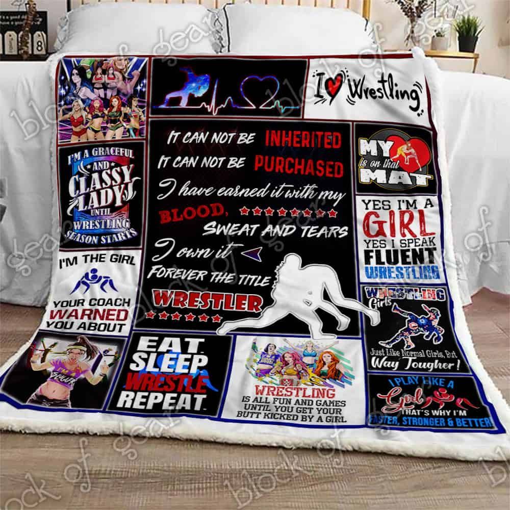 Wrestling Girl Fleece Blanket