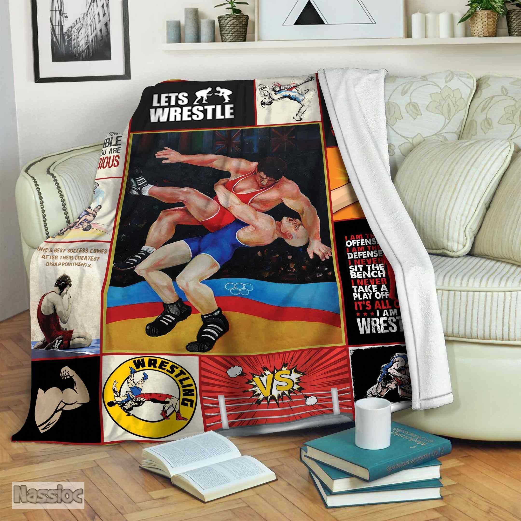 Wrestling Is My Passion Fleece Blanket