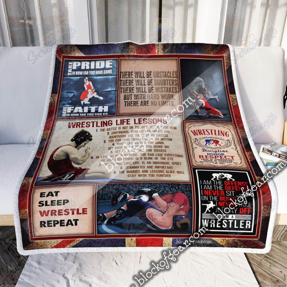 Wrestling Life Lessons Fleece Blanket