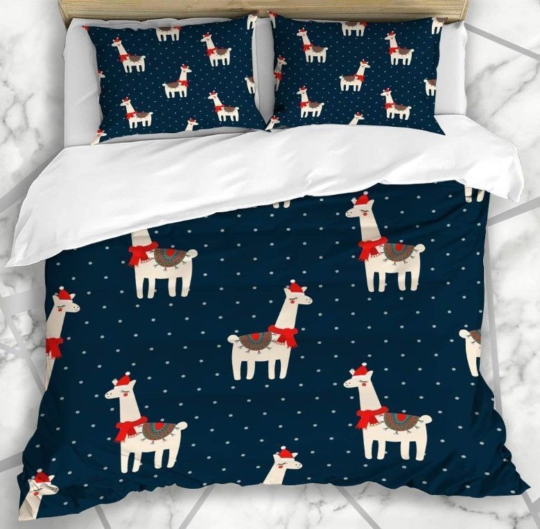 Xmas Hat Llama Bedding Set