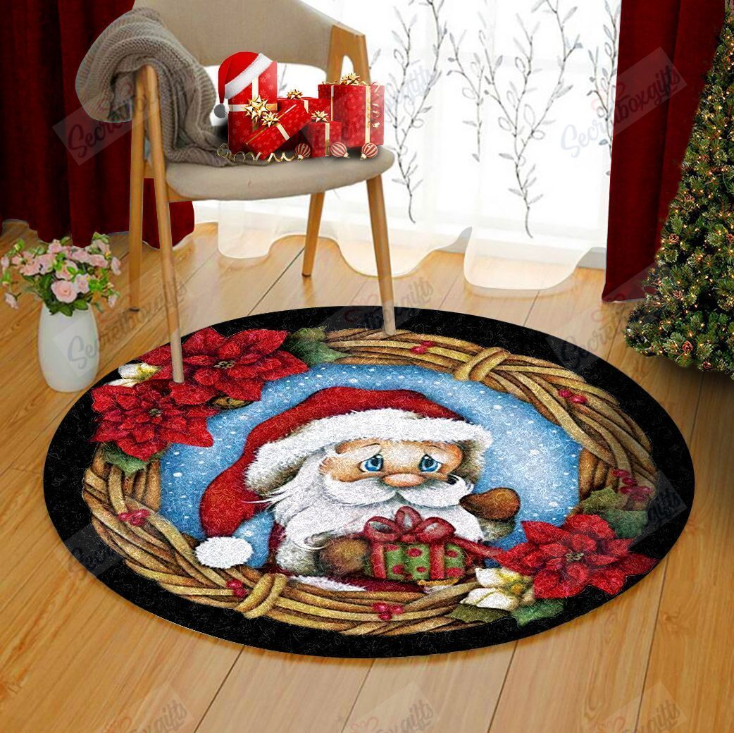 Xmas Santa Round Carpet