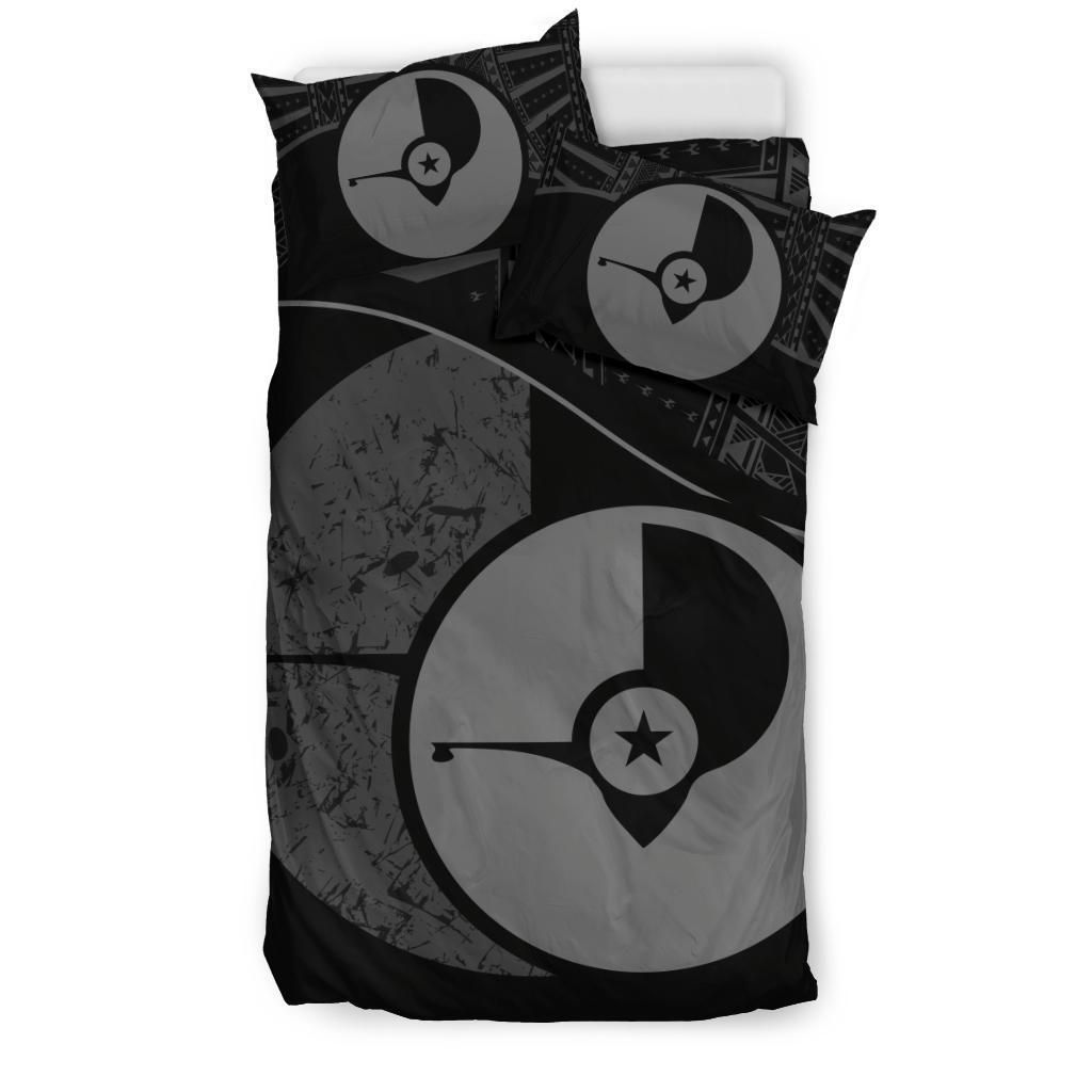 Yap Flag Black And Grey Bedding Set