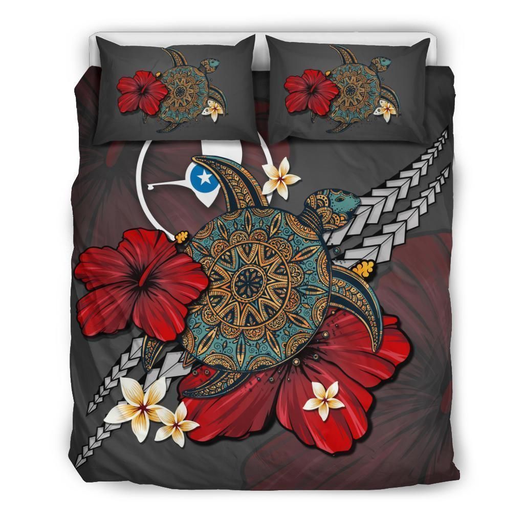 Yap Gray Turtle Tribal Bedding Set