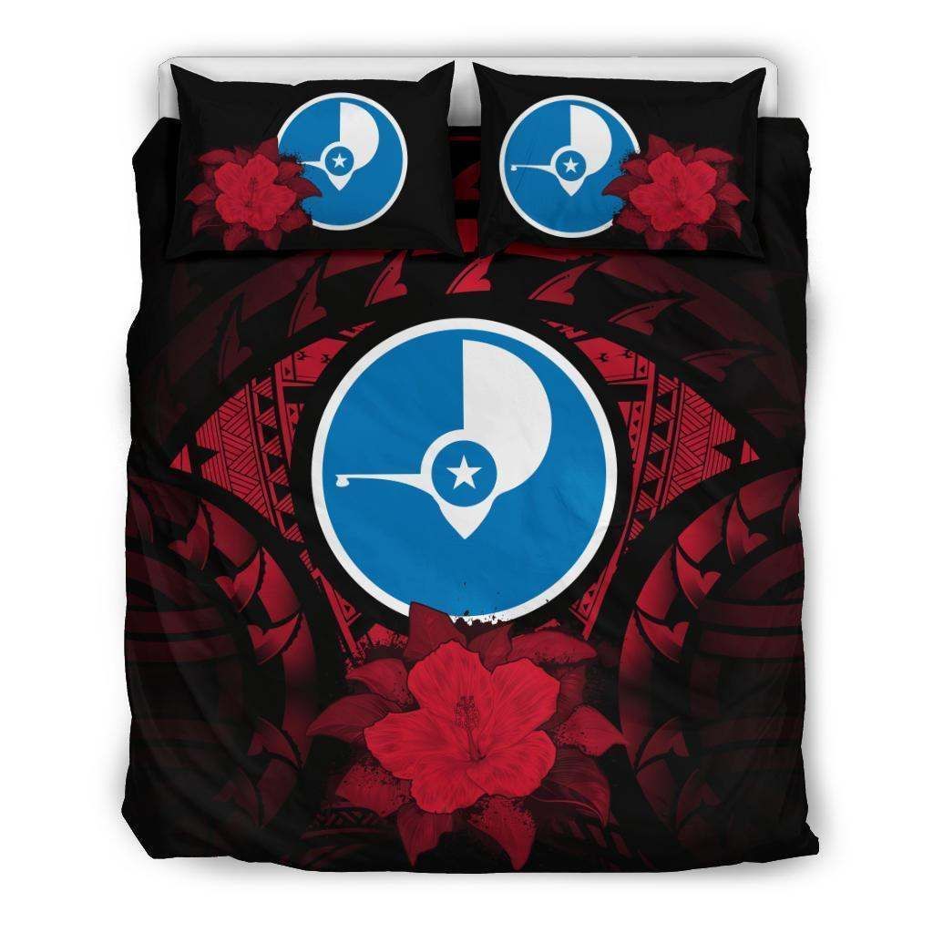 Yap Red Hibiscus Bedding Set