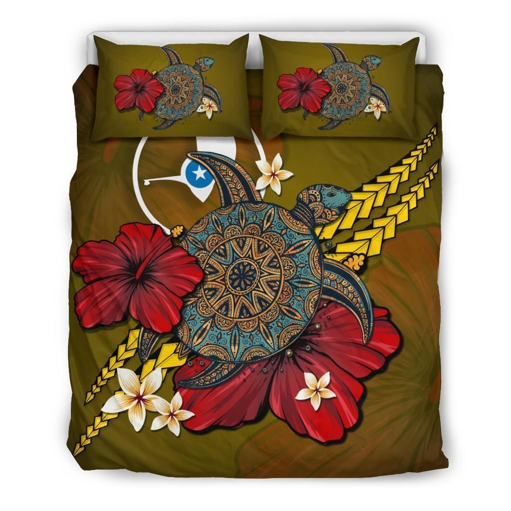 Yap Yellow Turtle Tribal Bedding Set