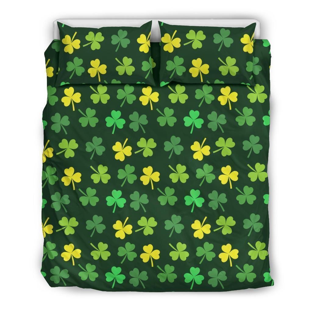 Yellow And Green Clover St Patrick’s Day Bedding Set