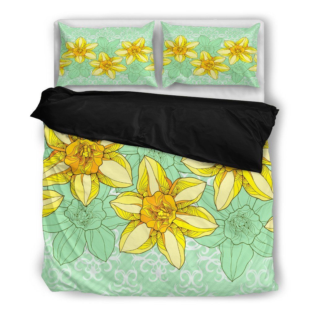 Yellow And Green Welsh Daffodil Bedding Set