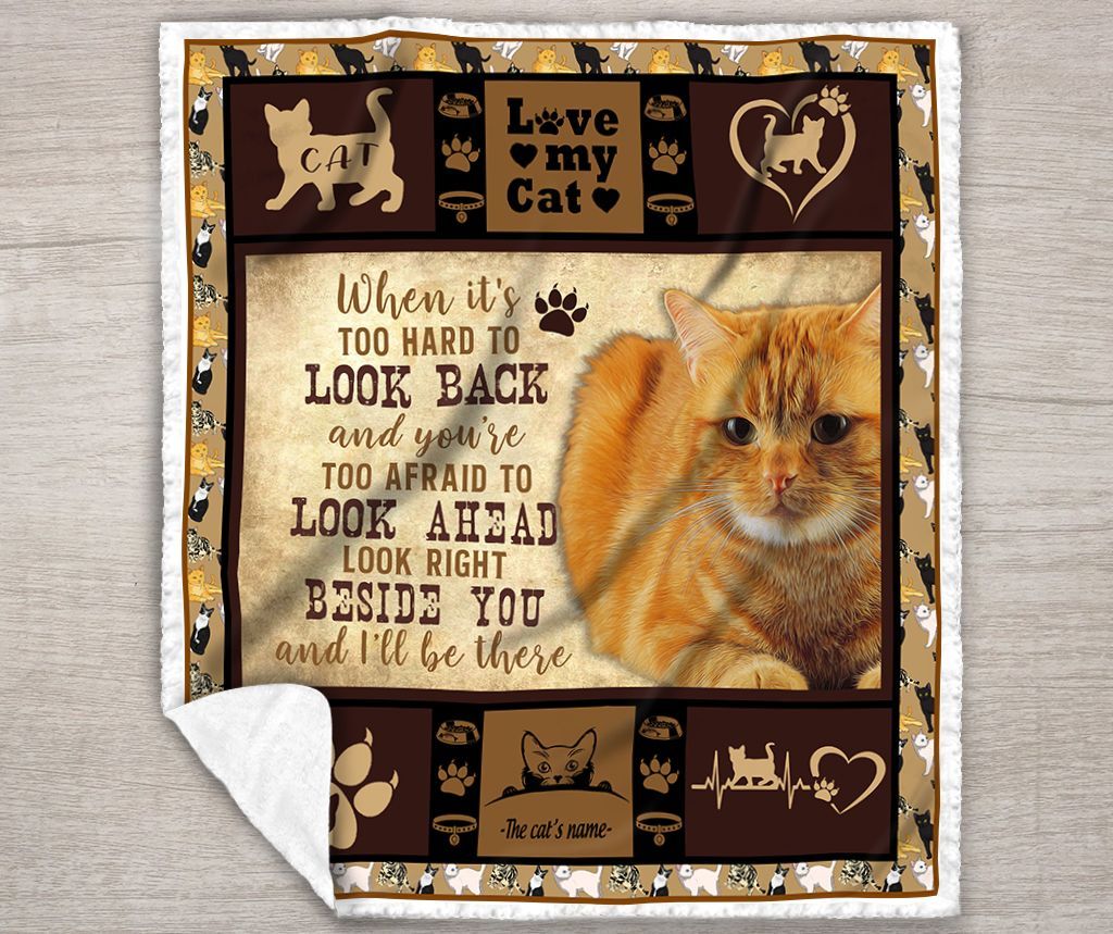 Yellow Cat Sherpa Fleece Blanket