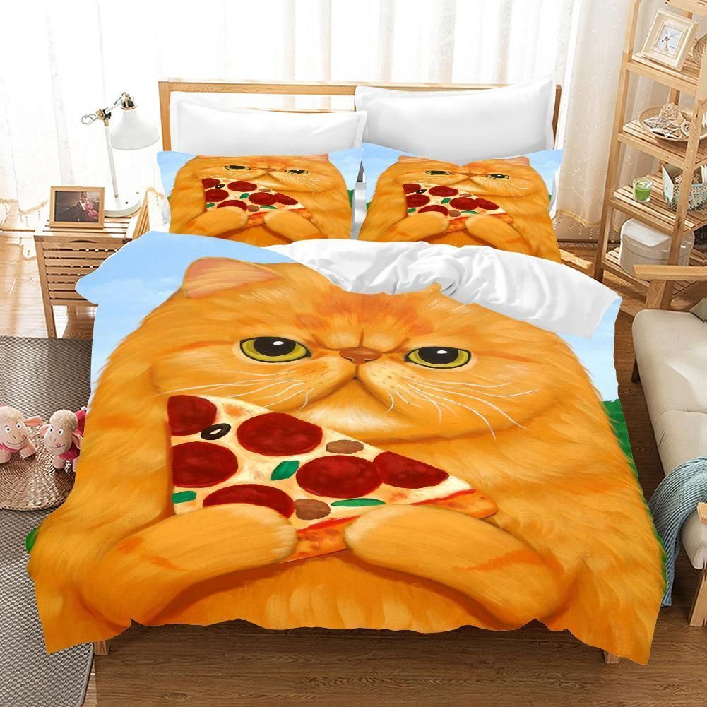 Yellow Cat Bedding Set