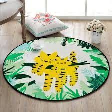 Yellow Cats Sleeping Round Carpet