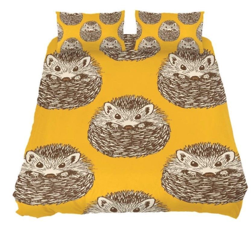 Yellow Hedgehog Bedding Set